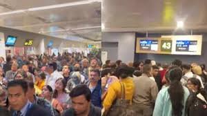 Passengers waiting during Flight Chaos in Itanagar airport delay