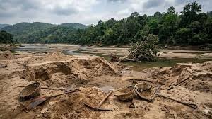 Riverbed after Meghalaya Environmental Ban Sand extraction restriction