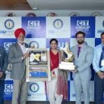 Officials announcing teacher pay reform initiative and UPSC aspirant support program