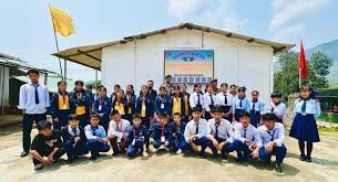 Assam Rifles officers delivering educational lectures to students during Operation Sindoor anniversary outreach program