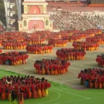 Thousands of artists performing Bagurumba Butterfly Dance in Guwahati to set a historic cultural record