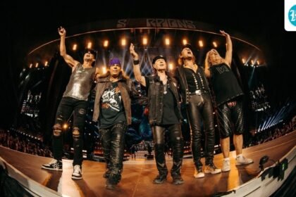 Legendary band Scorpions performing live during India rock concert tour