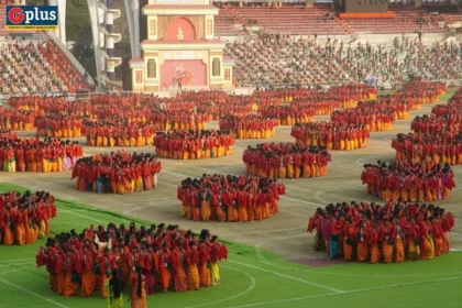 Thousands of artists performing Bagurumba Butterfly Dance in Guwahati to set a historic cultural record