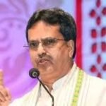 Tripura political relief update showing CM aid announcement and Mohan Bhagwat temple visit