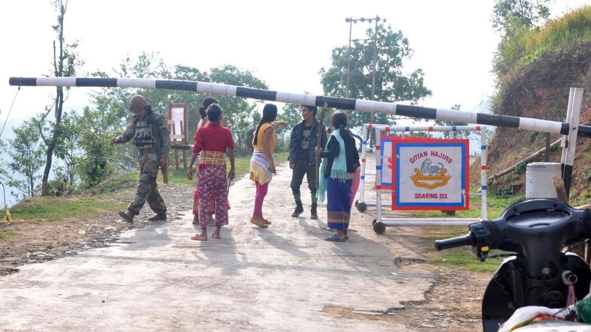 Security personnel deployed near Konsakhul village in Manipur following militant ambush incident