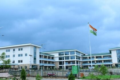 IIM Shillong campus building representing its AACSB international accreditation and global academic recognition