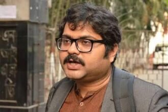 Police escort activist Garga Chatterjee after arrest in EVM misinformation case in West Bengal