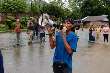 Community leaders submitting memorandum demanding NIA probe into Kangpokpi ambush in Manipur