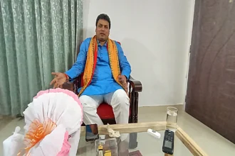 Biplab Kumar Deb offering Puja in Udaipur Tripura after bypoll victory