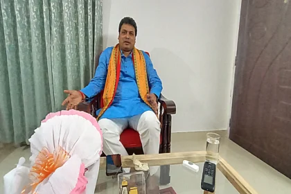 Biplab Kumar Deb offering Puja in Udaipur Tripura after bypoll victory
