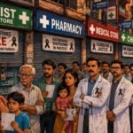 Chemists and druggists discussing preparations for nationwide pharmacy strike in Tripura ahead of 20 May protest