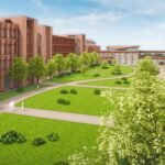 Proposed AIIMS-like hospital building concept for improved healthcare infrastructure in West Bengal