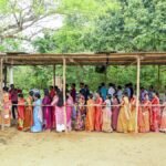 BJP supporters celebrate after Jahar Chakraborti wins Dharmanagar assembly by-election by massive margin