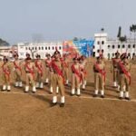 Tripura NCC cadet winning gold medal at sports shooting event in Shillong