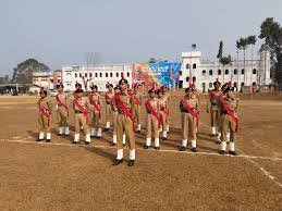 Tripura NCC cadet winning gold medal at sports shooting event in Shillong