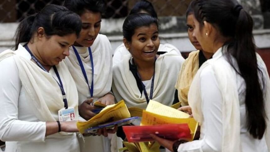 Students checking WBBSE Madhyamik Class 10 examination results in West Bengal