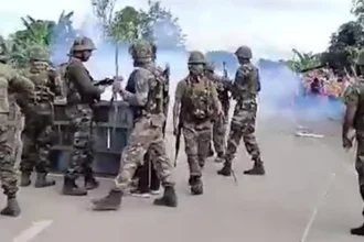 Security personnel monitoring Manipur border villages after reported militant attack near Myanmar frontier