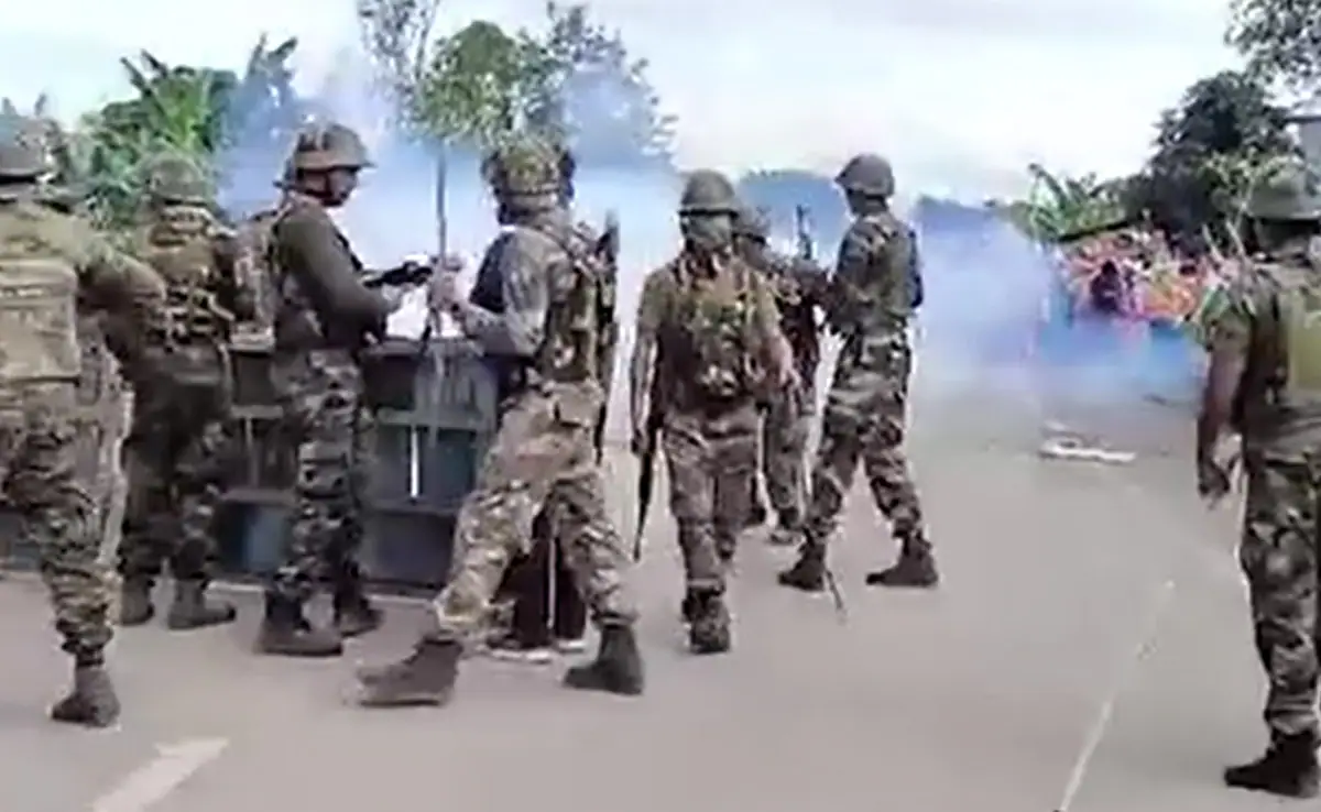 Security personnel monitoring Manipur border villages after reported militant attack near Myanmar frontier