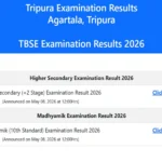 Students checking TBJEE 2026 examination results after official declaration in Tripura