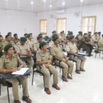 Forest guards receiving tactical training with security forces to combat illegal timber smuggling in Tripura forest areas