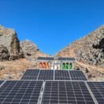Renewable energy-powered smart grid control infrastructure in Sikkim surrounded by Himalayan mountain landscape