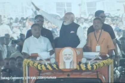Suvendu Adhikari takes oath as West Bengal Chief Minister at Brigade Parade Ground in Kolkata