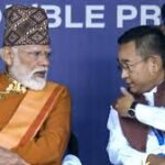 Prime Minister Narendra Modi speaking about Act East development plans for Sikkim and Northeast India