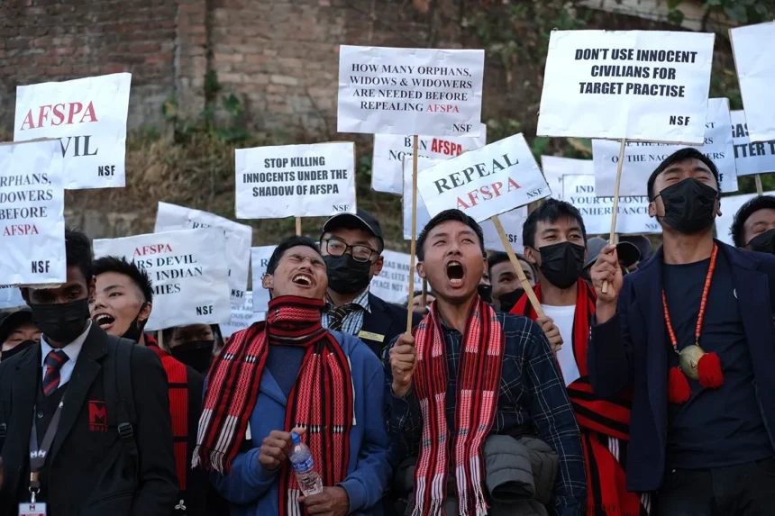 Nine Naga MLAs from Manipur condemning the killing of six Naga civilians.