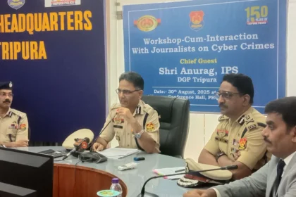 Tripura Cyber Crime Unit officials monitoring digital transactions and assisting fraud victims through a dedicated cyber fraud helpline.