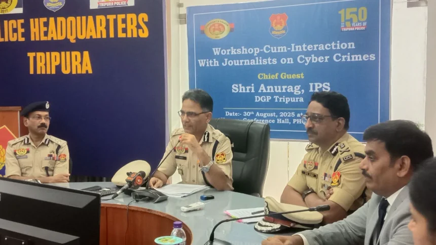 Tripura Cyber Crime Unit officials monitoring digital transactions and assisting fraud victims through a dedicated cyber fraud helpline.