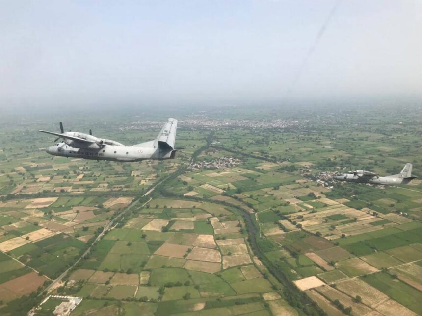 Indian Air Force officials initiating an inquiry into the AN-32 aircraft crash in Assam.