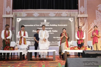 Chief Minister Dr. Manik Saha inaugurating welfare and infrastructure projects worth ₹61 crore