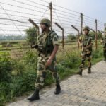 BSF personnel deployed at the India–Bangladesh border in Tripura during anti-smuggling operations near Kailashahar.