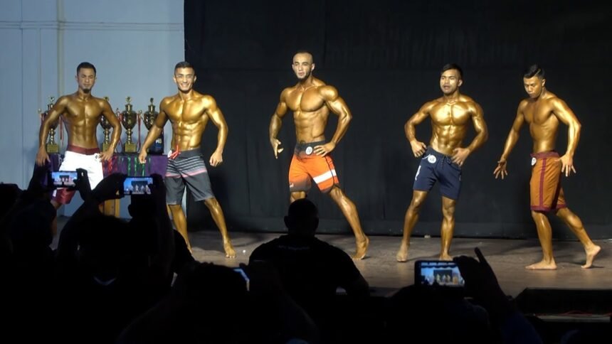 Natural bodybuilders from Meghalaya celebrate after winning gold medals at the national bodybuilding championships in Bengaluru.