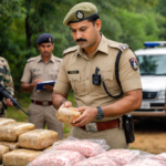 SP Dr Kiran Kumar K. during an anti-narcotics operation in Tripura before his appointment as Deputy Director of the Central Narcotics Control Bureau