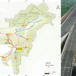 Concept illustration of the ₹23,000-crore Shillong–Silchar Greenfield Axis designed to improve connectivity and strengthen supply routes across the Northeast.