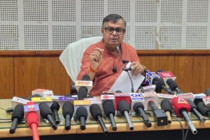 Tripura minister Ratan Lal Nath addressing the expansion of the Political Violence Victims Job Scheme.