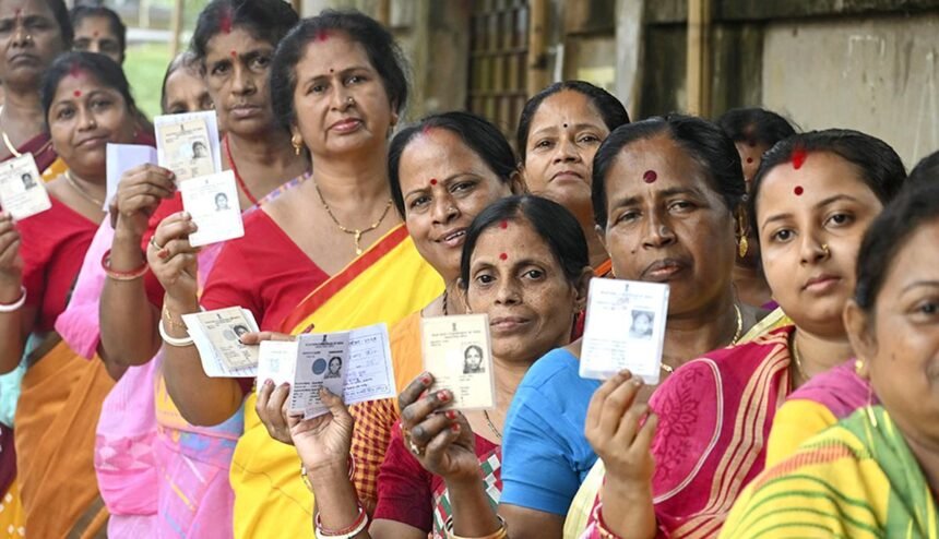 Political workers discussing candidate selection for Village Council elections in Tripura