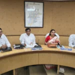 Agartala Municipal Corporation officials presenting the ₹975.91 crore budget for the 2025–26 financial year