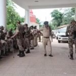 Police investigating a family property conflict following the Agartala Land Dispute incident.