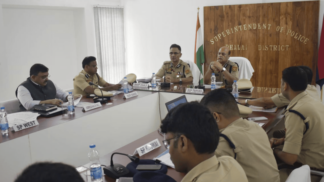 Tripura Police personnel conduct an anti-narcotics operation as the DGP announces intensified efforts to make the state completely drug-free.