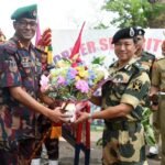 Senior BSF officers hold a border coordination meeting to review surveillance strategies and enforce night security protocols along the Tripura international border.