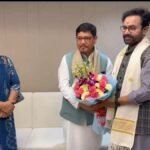 Meghalaya Chief Minister Conrad K. Sangma addresses officials while discussing proposals to simplify coal mining approvals for indigenous tribal landowners.