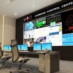 A conceptual view of a modern emergency command and control center equipped with advanced digital monitoring systems in Assam.