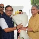 Assam Chief Minister Himanta Biswa Sarma and Union Minister Lalan Singh during a high-level meeting discussing dairy and fisheries sector expansion projects.