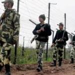Security personnel monitor infrastructure upgrades and border fencing installations along the India-Myanmar frontier.