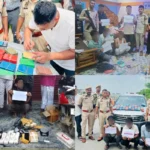 Assam Police personnel conduct an anti-narcotics operation as the state government reinforces its commitment to combating armed international drug trafficking networks.