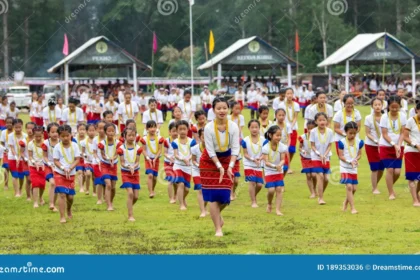 Members of the Apatani tribe perform traditional harvest prayers and cultural dances during the annual Dree Festival in Arunachal Pradesh.