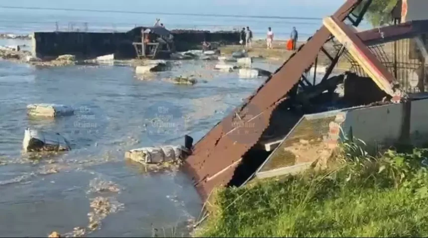 Riverbank erosion damages residential areas in Rohmoria, Dibrugarh, where homes are destroyed due to severe land loss along the river.
