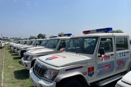 Police emergency response vehicles equipped with modern communication systems prepared for deployment under Assam's mobile policing expansion initiative.